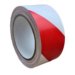 PVC-Warnband rot-weiß 50 mm x 33 m