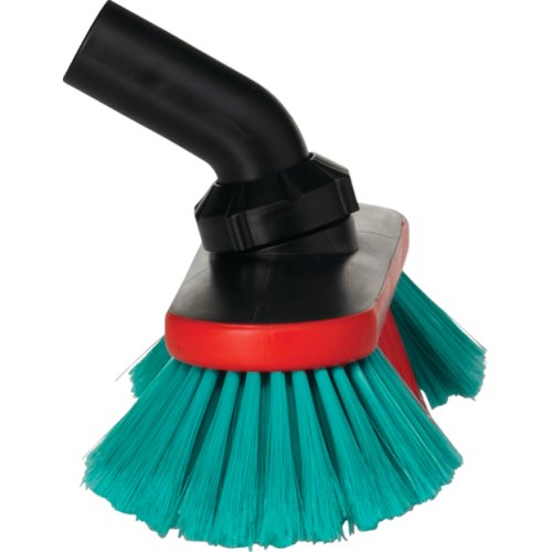 Autobrste mit Wasserdurchlauf und Drehgelenk, 250 mm, Weich/gesplisst, Schwarz