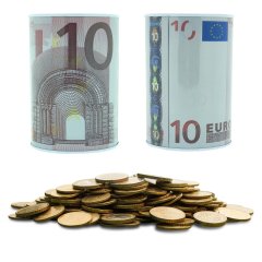 Spardose "Euro" Ø 8,5 cm 10€