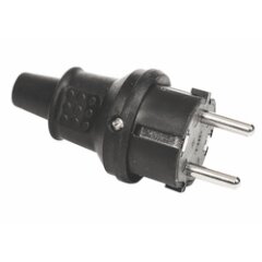 Gummi-Schutzkontakt-Stecker