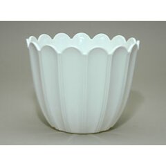 Blumenübertopf PVC, Ø 11cm, H=9,5cm, weiß