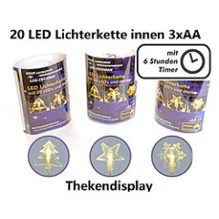 20er LED Lichterkette MOTIV Innen 3xAAA im Thekendisplay...
