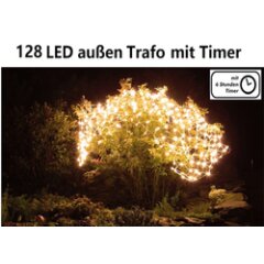 128er LED-Lichternetz 3m x3m, Warmweiß f....
