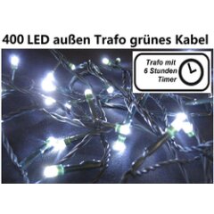 400er LED-Lichterkette, ca. 50m, weiß für...