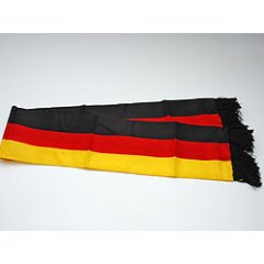 Deutschland-Schal  16 x 130 cm, mit Fransen, leichter...