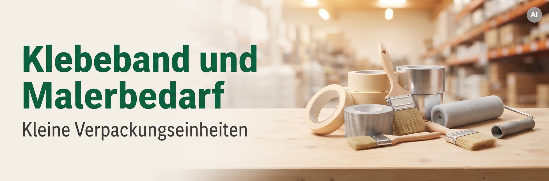 Klebeband und Malerbedarf